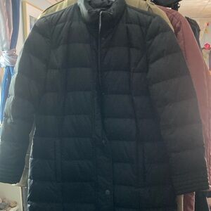J.Jill Black Quilted Puffer Coat - S